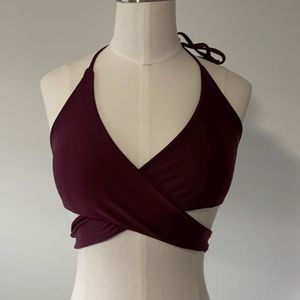 Women’s purple push up bikini wrap top size medium